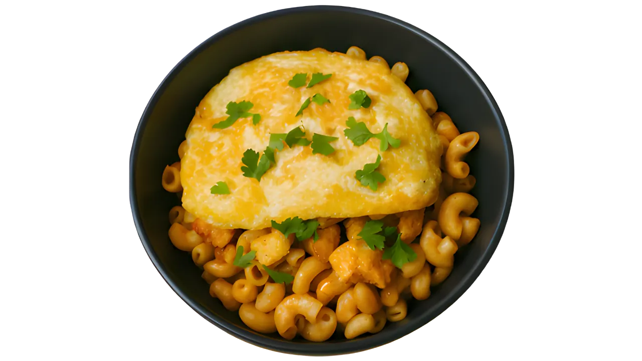 Chicken Macaroni with Omelette 3