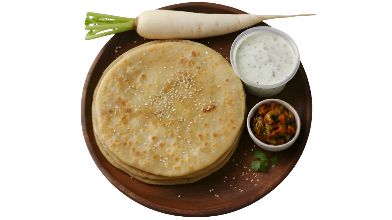 Moli Paratha (Raita & Pickle) 3